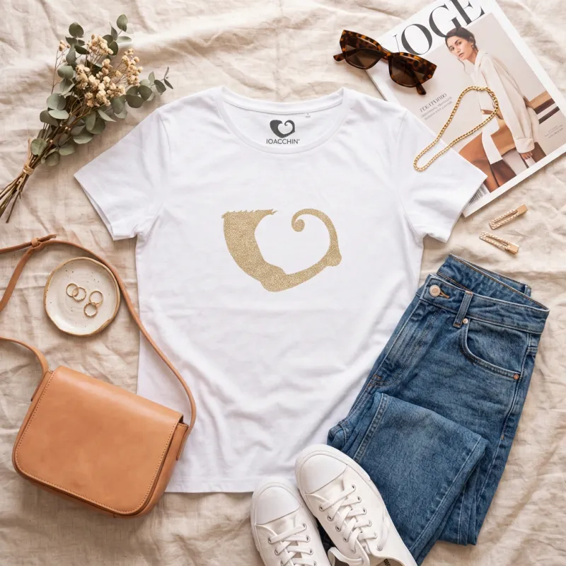 T-shirt Bianca Drago Glitter