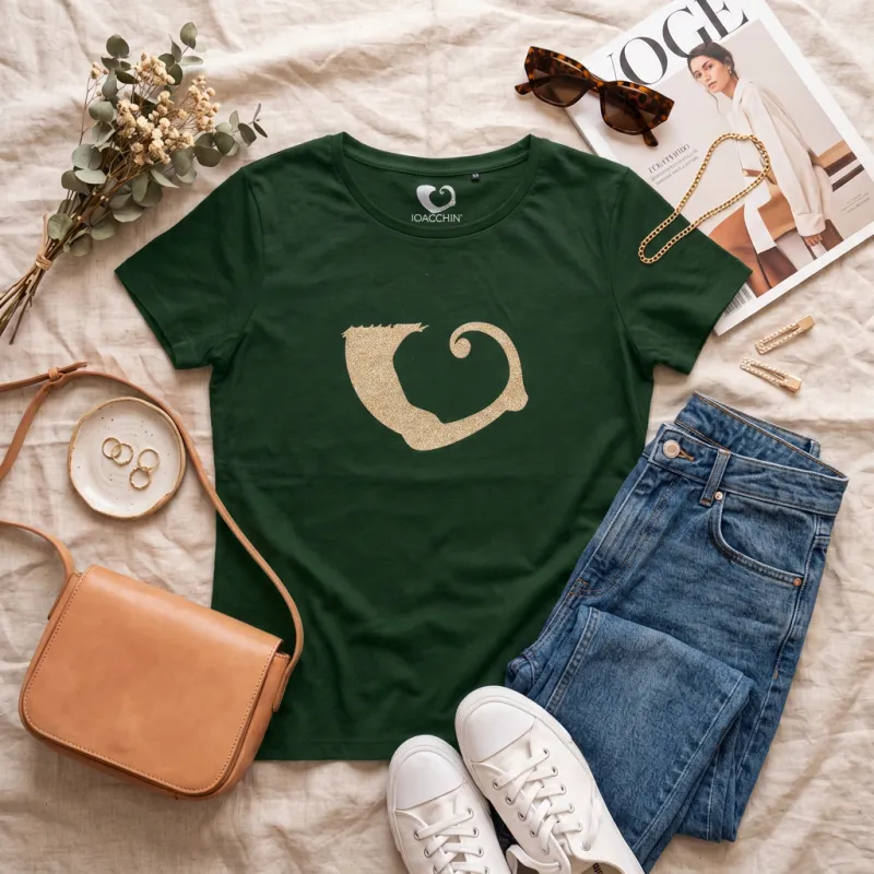 T-shirt Verde Drago Glitter