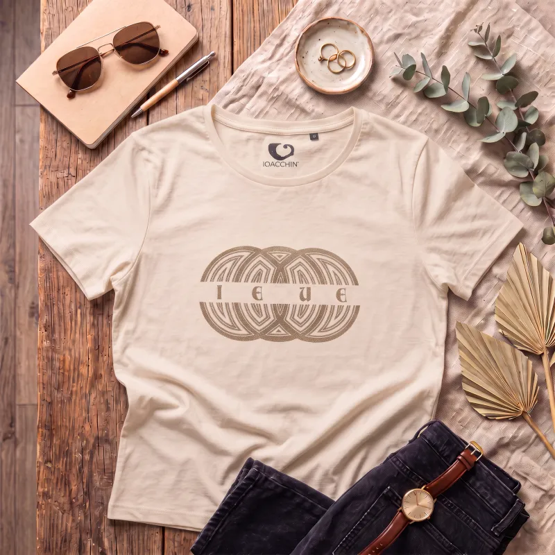 T-shirt Beige MultiCerchi Glitter