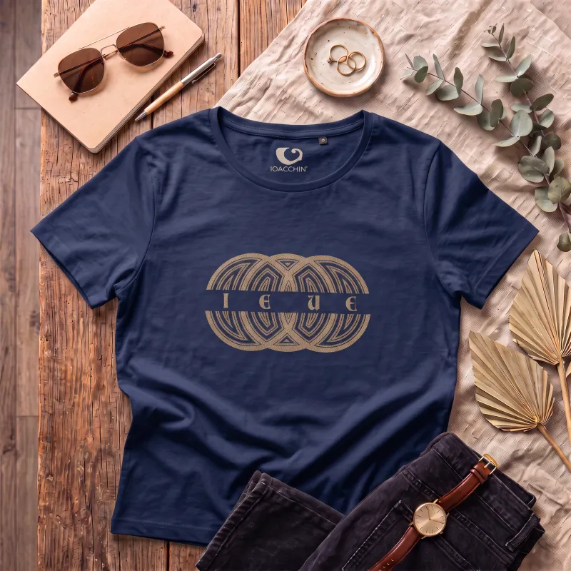 T-shirt Blu MultiCerchi Glitter