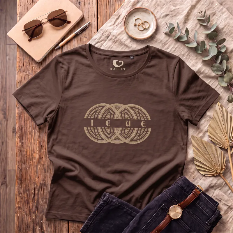 T-shirt Marrone MultiCerchi Glitter